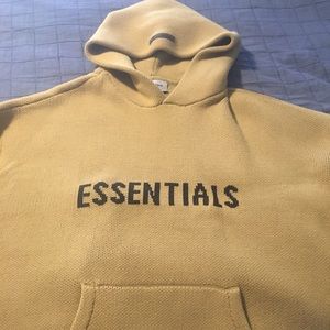 Fear of God Essentials woven hoodie Khaki size XL